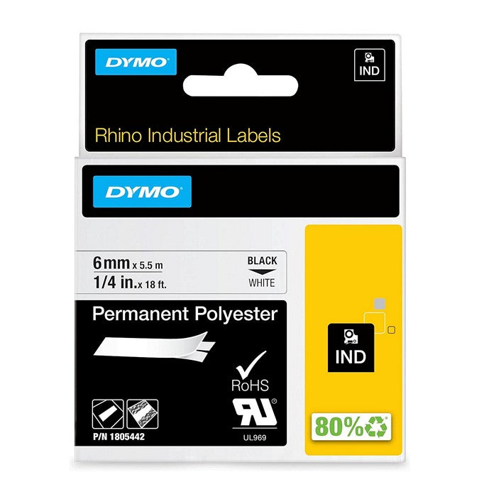 DYMO - Étiquettes permanentes Rhino en polyester