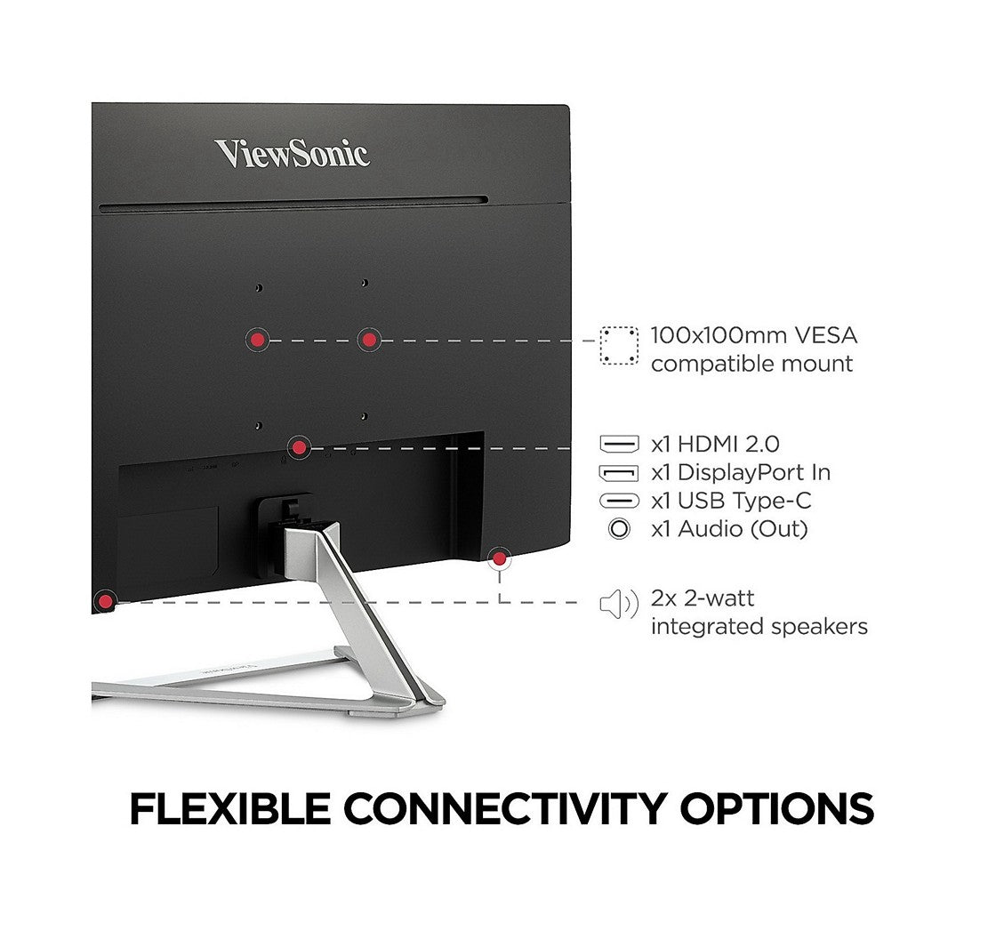 Écran de jeu ViewSonic VX2776-4K-MHDU de 27 po - USB-C - 4K - 60 Hz (VX2776-4K-MHDU)