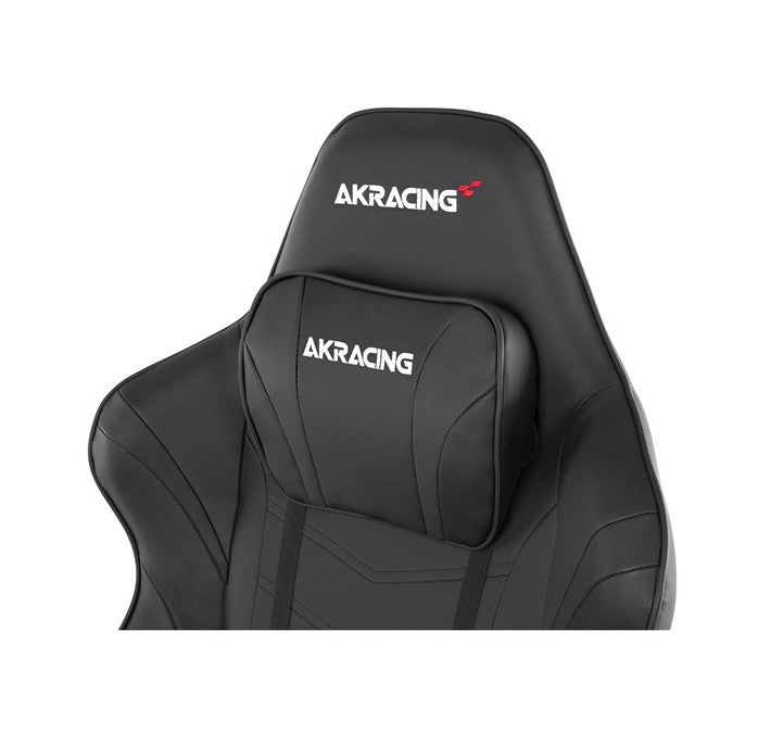 Fauteuil de jeu noir en cuir artificiel AKRacing Master Serie MAX - 400 lbs - Accoudoirs 4D - Cuir Articifiel Noir - Mousse Haute Densité (AK-MAX-BK)