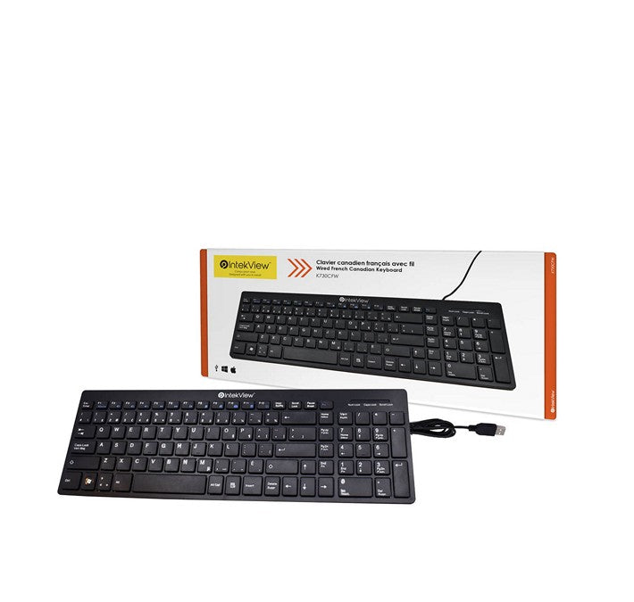 IntekView - Clavier filaire V2 français canadien (K730CFW)