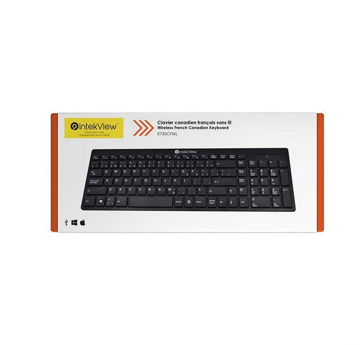 IntekView - Clavier sans-fil V2 français canadien (K730CFWL)