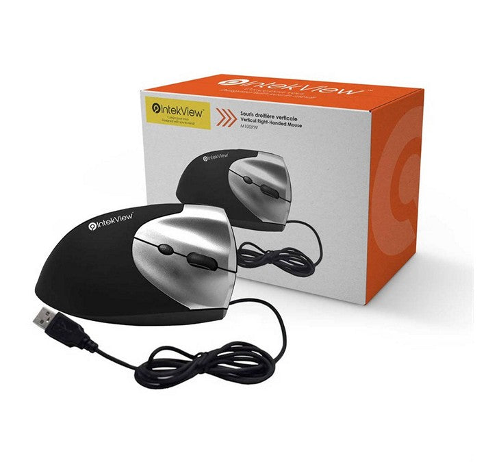 IntekView - Souris filaire ergonomique verticale pour droitier (M100RW)