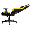Nitro Concepts S300 Black and Yellow Gaming Chair - 300 lbs - Black and Yellow Fabric - 3D Armrests - Fabric - Nylon base (NC-S300-BY)