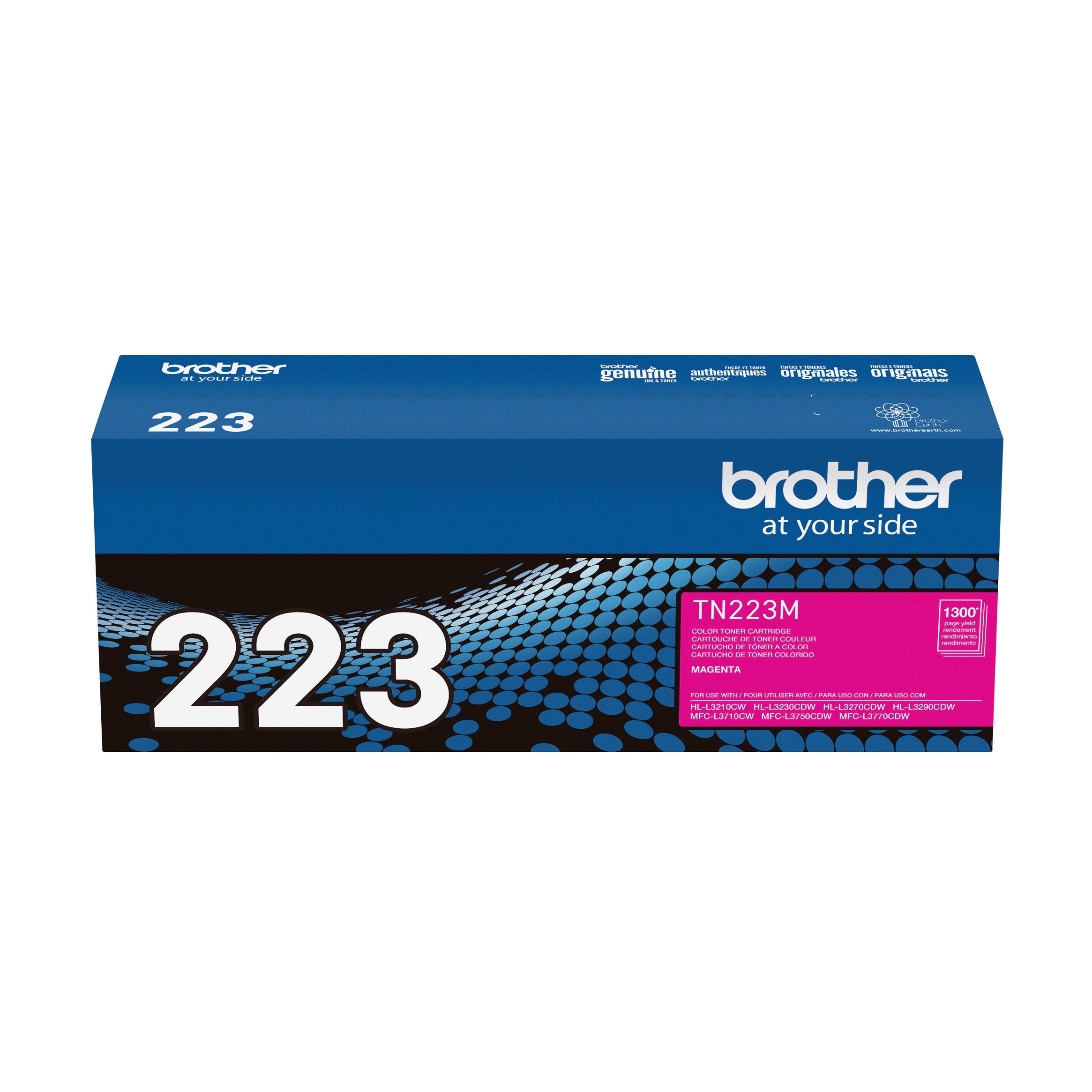 Cartouche de toner magenta Brother TN223M authentique à rendement standard