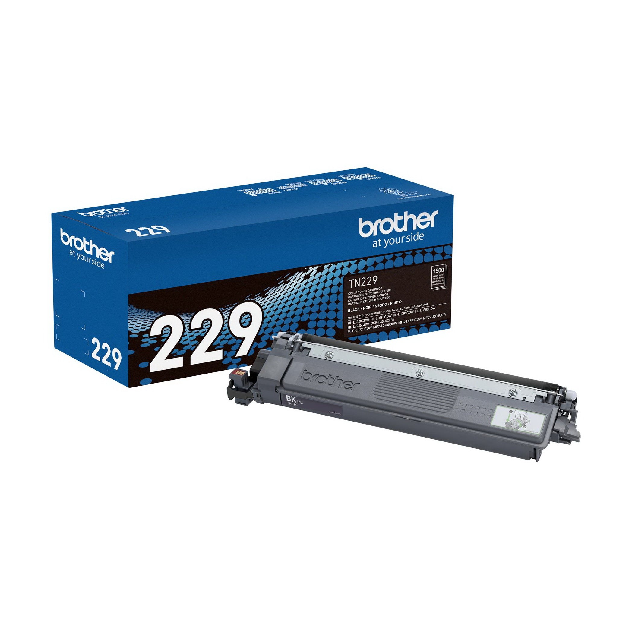 Cartouche de toner noir Brother TN229BK authentique à rendement standard