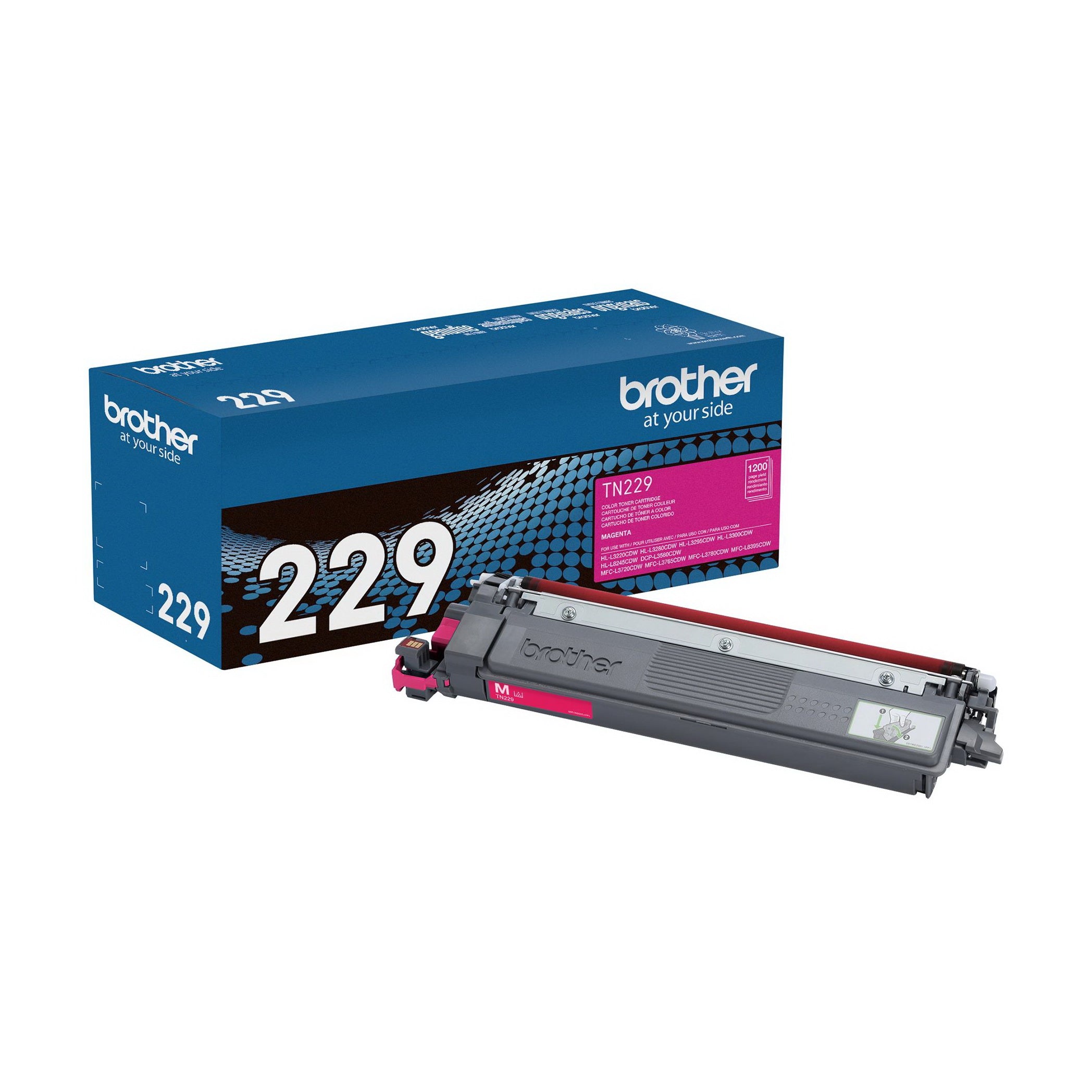 Cartouche de toner magenta Brother TN229M authentique à rendement standard