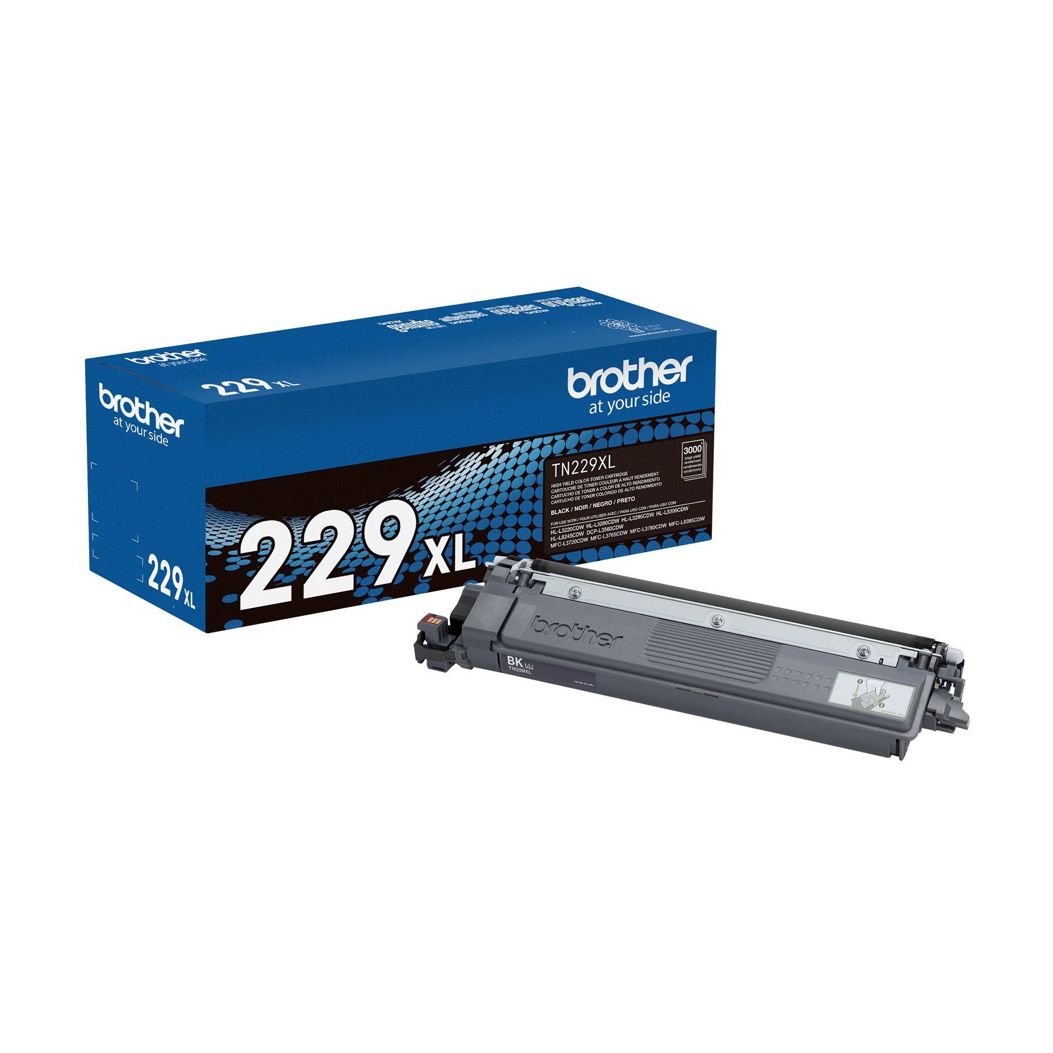 Cartouche de toner noir Brother TN229XL authentique à haut rendement