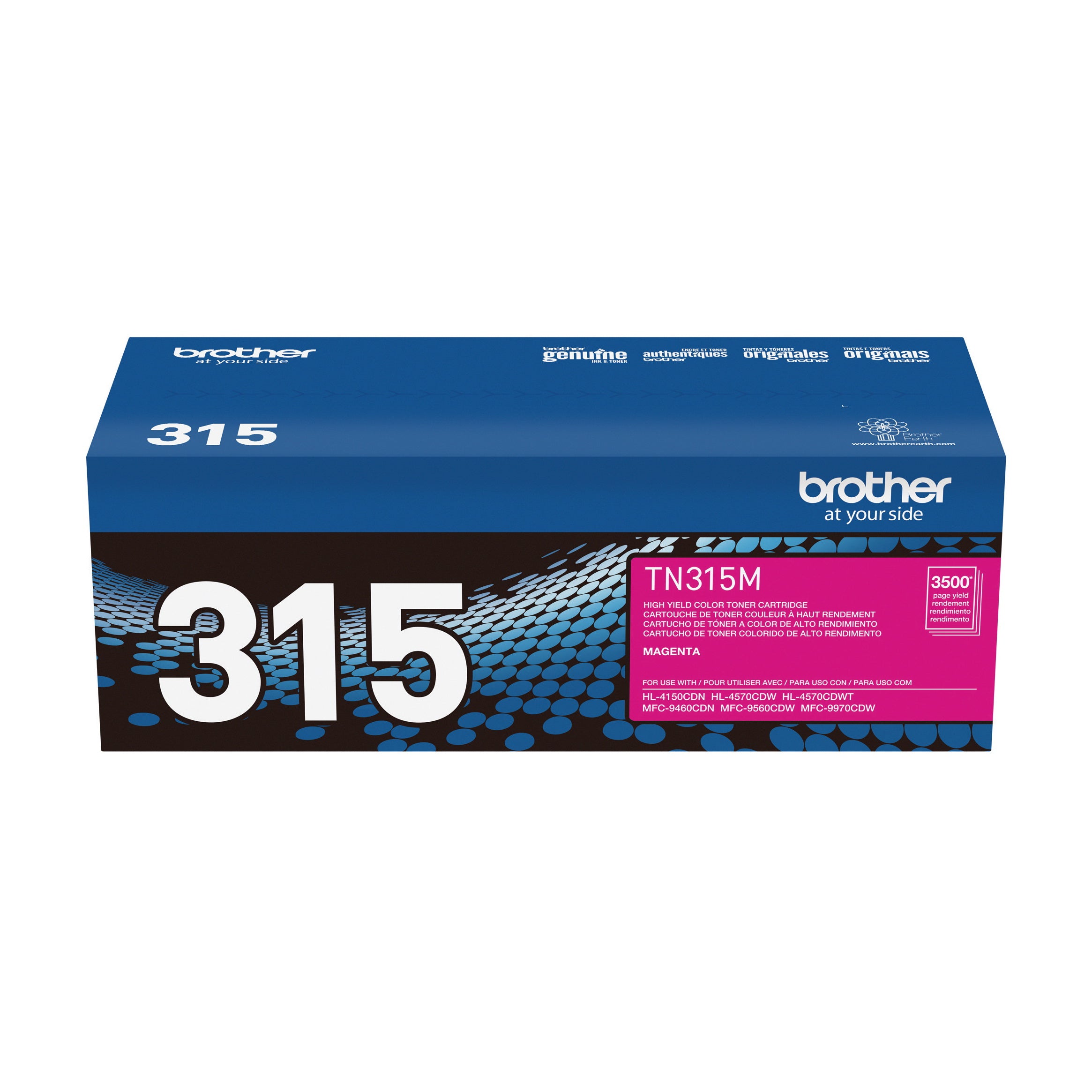 Cartouche de toner magenta Brother TN315M authentique à haut rendement