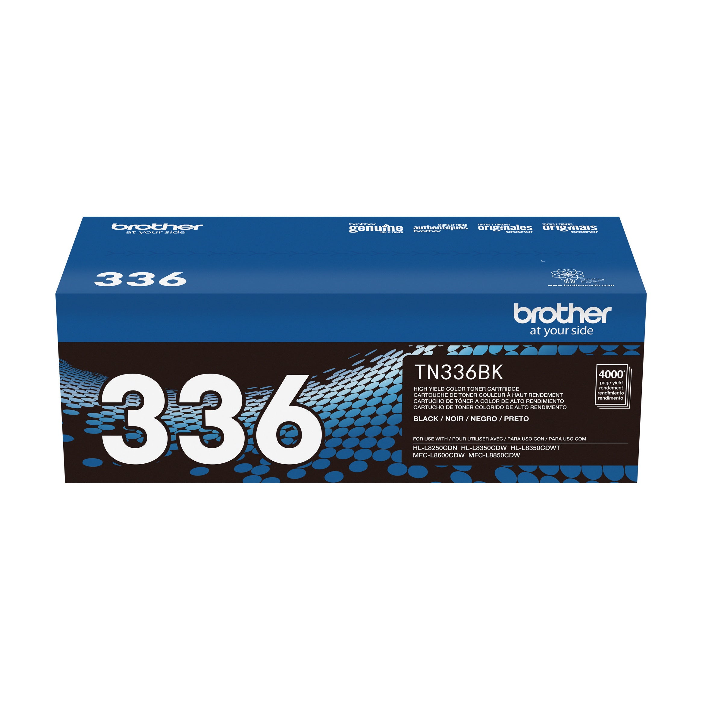 Cartouche de toner noir Brother TN336BK authentique à haut rendement