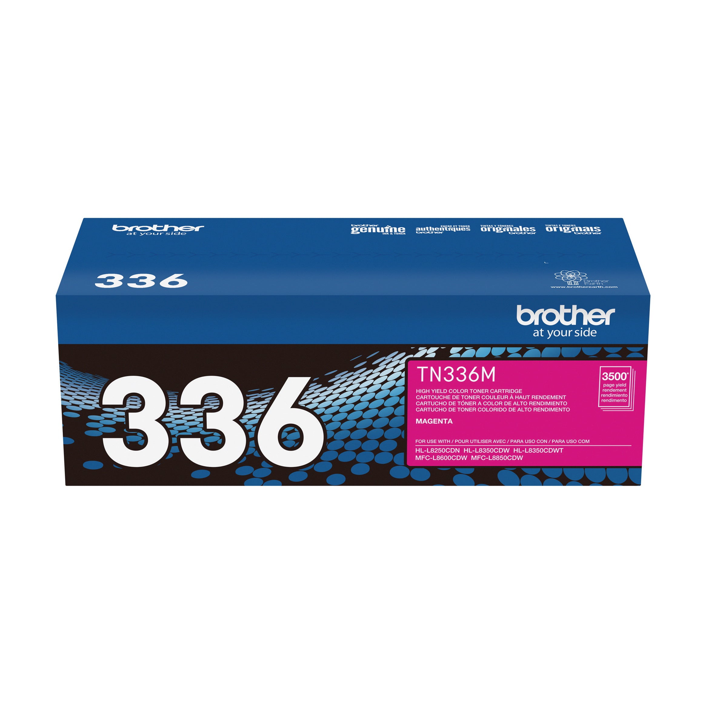 Cartouche de toner magenta Brother TN336M authentique à haut rendement