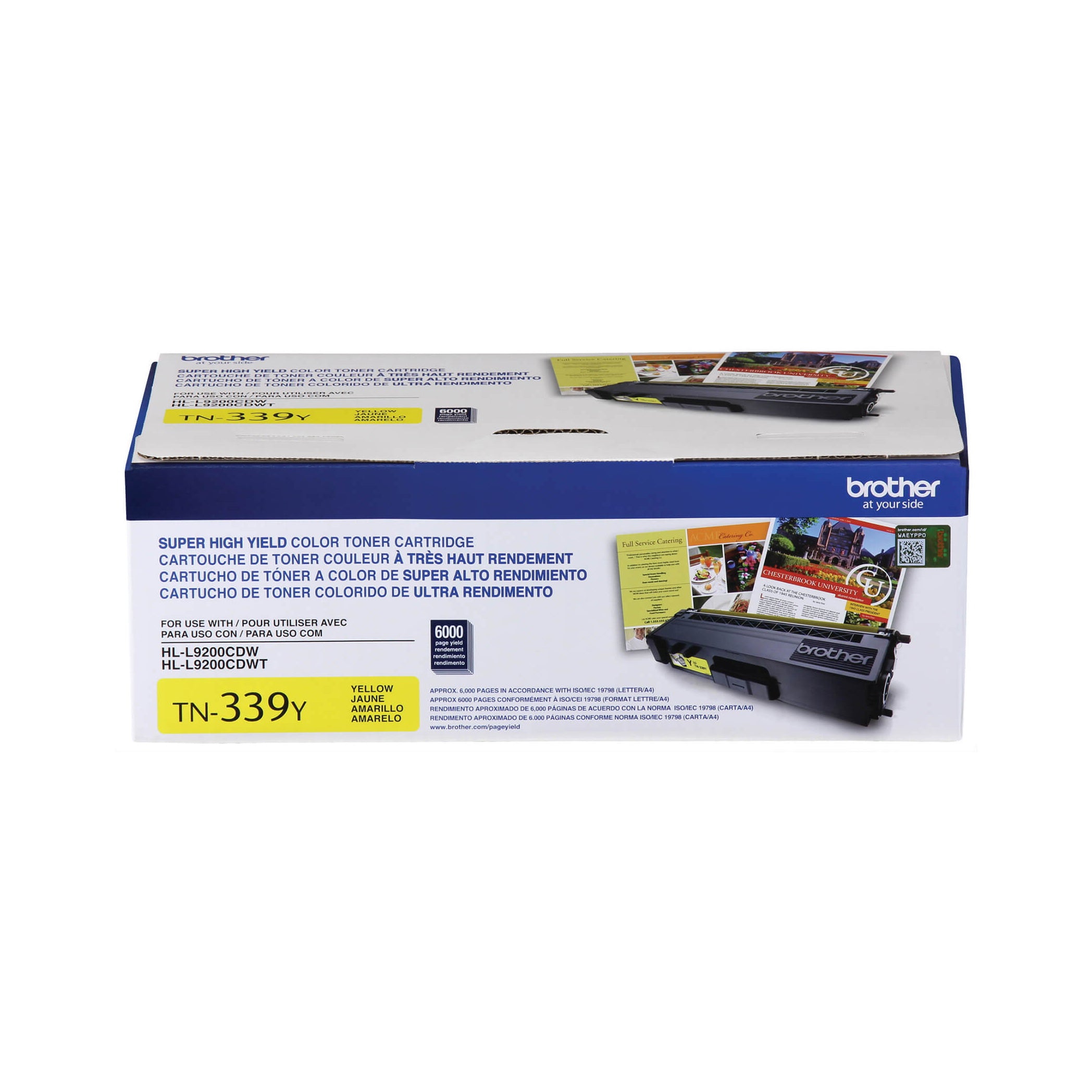 Cartouche de toner jaune Brother TN339Y authentique à haut rendement