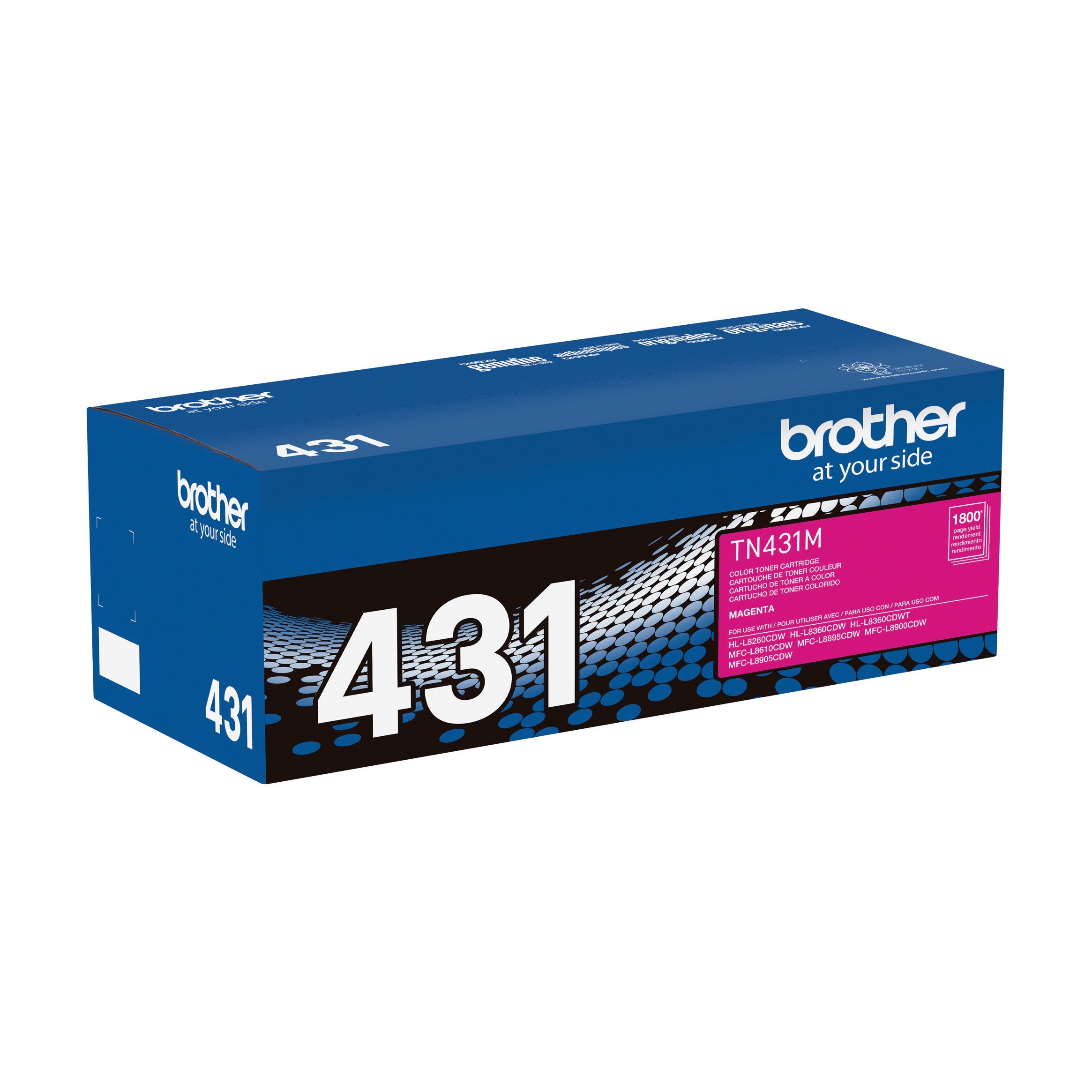 Cartouche de toner magenta Brother TN431M authentique à rendement standard