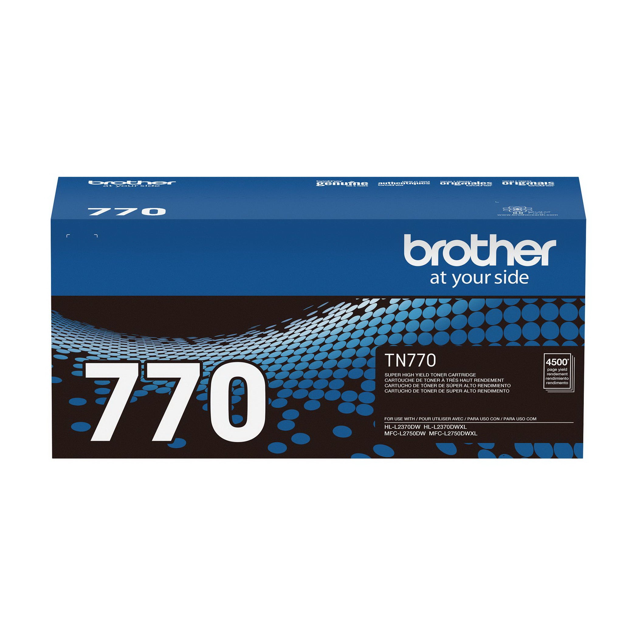 Cartouche de toner noir Brother TN770 authentique à haut rendement