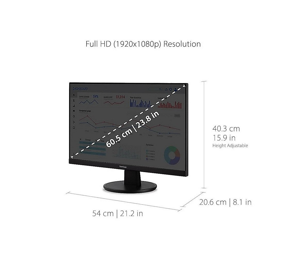 Écran ViewSonic VA2447-MH de 24 po - FHD - 75 Hz - AMD FreeSync (VA2447-MH)