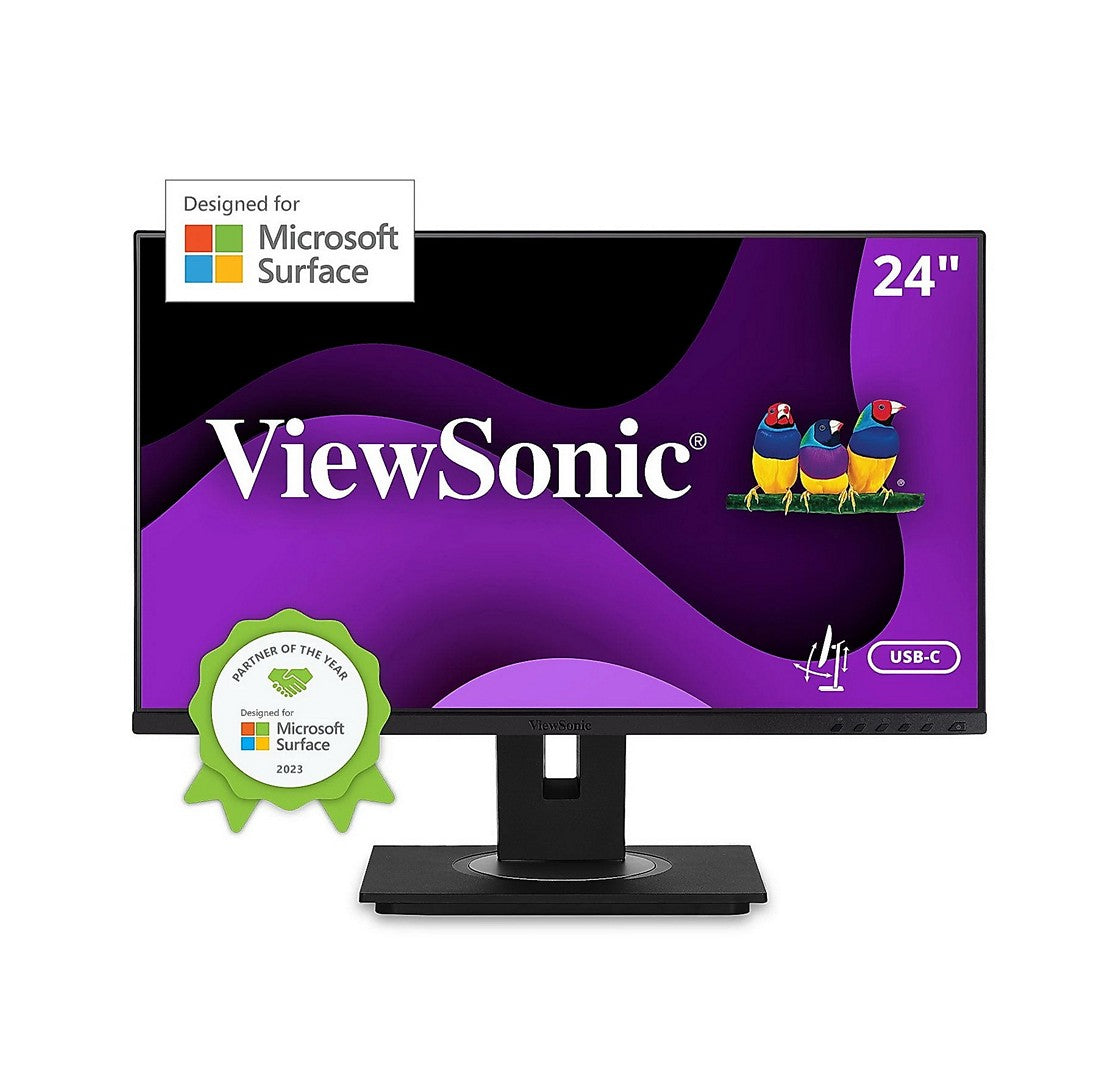 Écran professionnel ViewSonic VG245 de 24 po - FHD - 60 Hz - Ergonomique - Certifié pour Microsoft Surface (VG245)