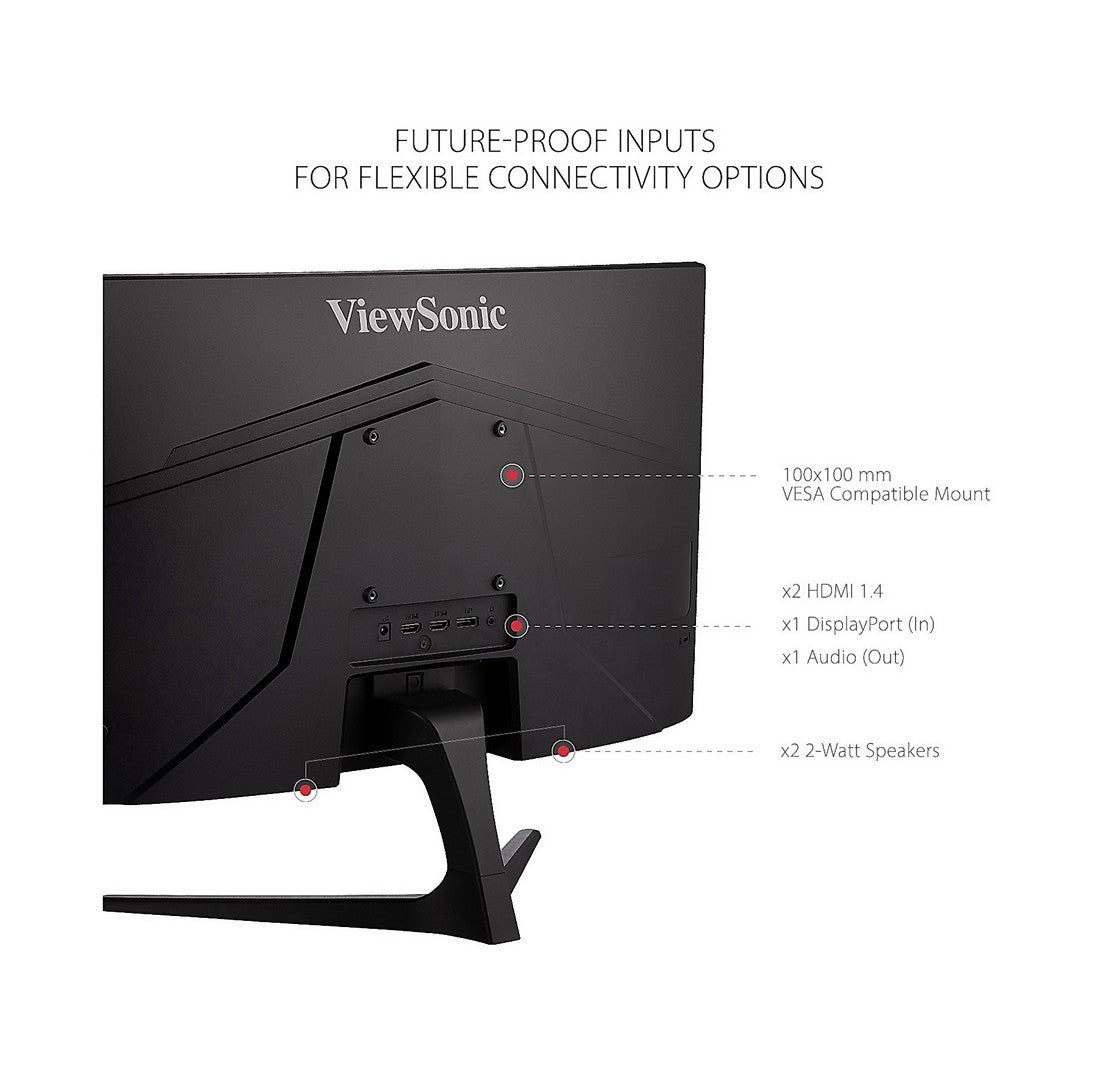 Écran de jeu incurvé ViewSonic VX2418C de 24 po - FHD - 165 Hz - AMD FreeSync Premium (VX2418C)