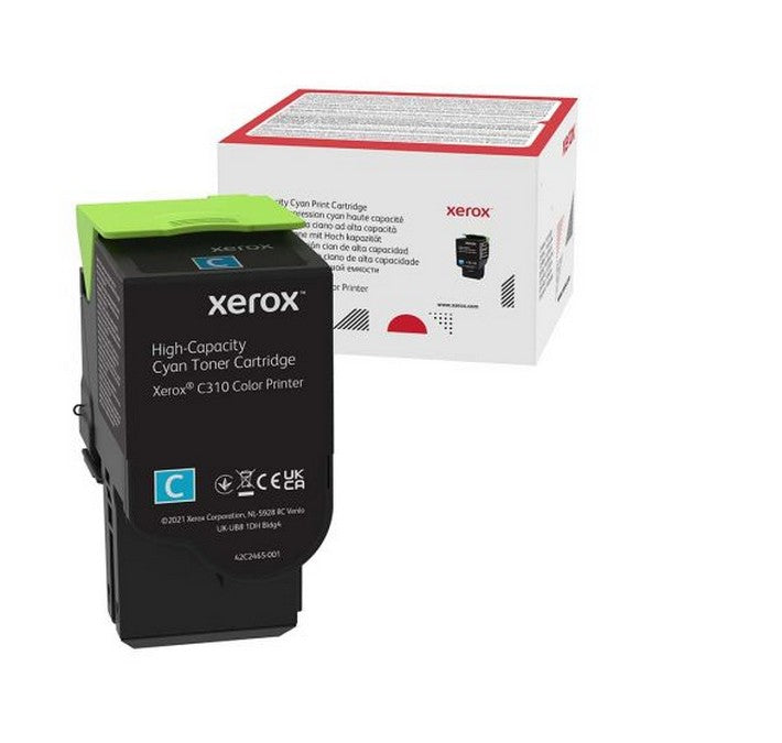 Cartouche de toner cyan à haute capacité Xerox 006R04365 pour imprimante Xerox C310