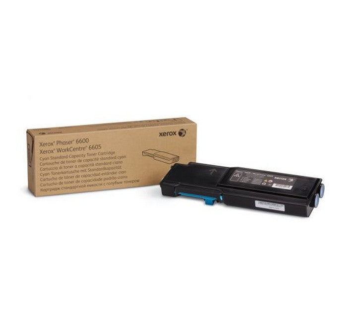 Cartouche de toner cyan à capacité standard Xerox 106R02241 pour imprimante Xerox Phaser 6600 WorkCentre 6605