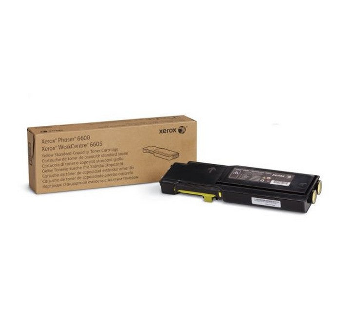 Cartouche de toner jaune à capacité standard Xerox 106R02243 pour imprimante Xerox Phaser 6600 WorkCentre 6605