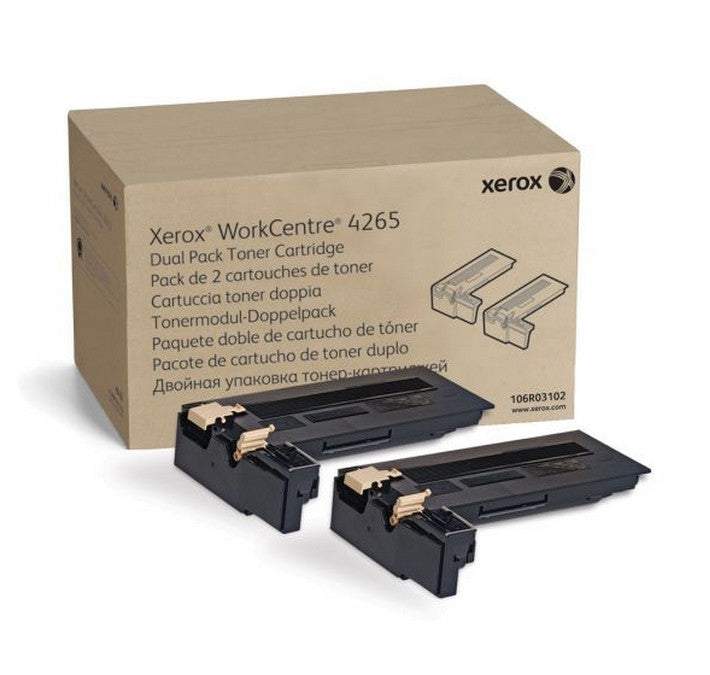 Ensermble de 2 cartouches de toner noir à extra haute capacité Xerox 106R03102 pour imprimante Xerox WorkCentre 4265