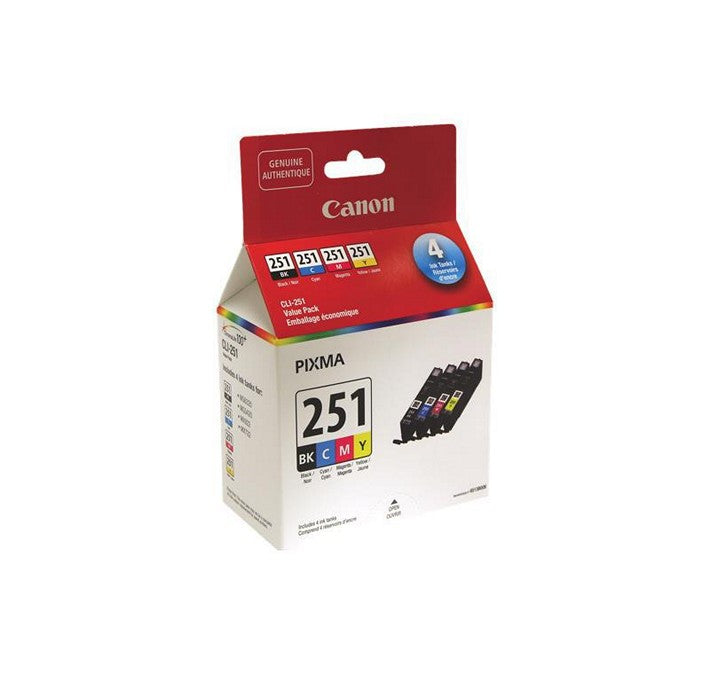 Cartouches d'encre noir et couleur Canon CLI-251 pour imprimante Canon PIXMA iP7220