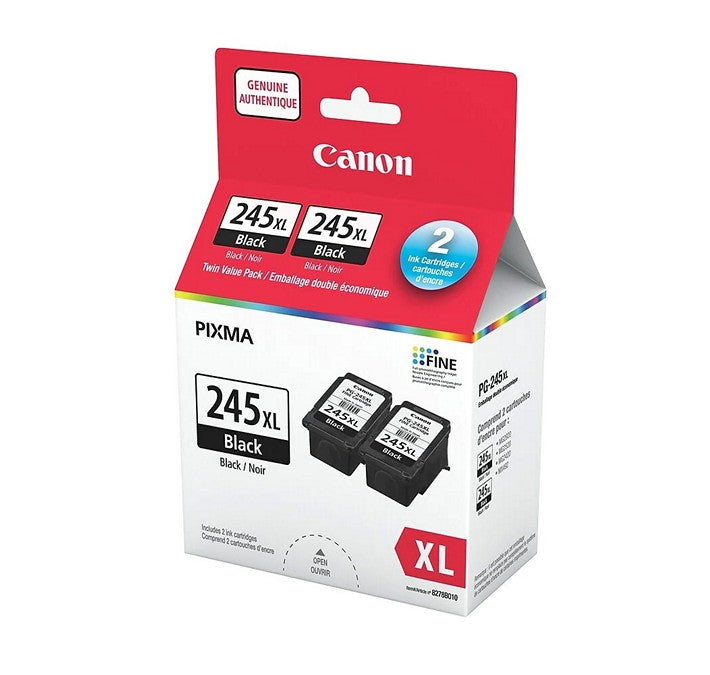 Ensemble de 2 cartouches d'encre noir Canon PG-245XL pour Canon PIXMA iP2820