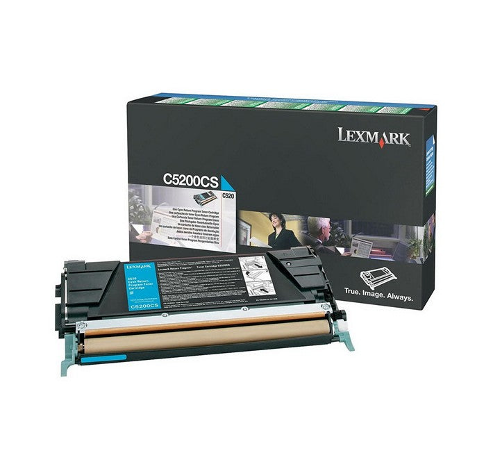 Cartouche de toner cyan Lexmark C5200CS pour imprimante Lexmark CS520 et CS530