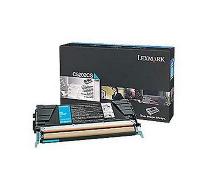 Cartouche de toner cyan Lexmark C5202CS pour imprimante Lexmark C520 et C530