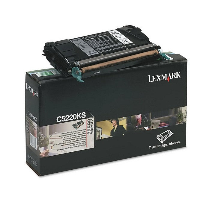 Cartouche de toner noir Lexmark C5220KS pour imprimante Lexmark CS522 et CS524