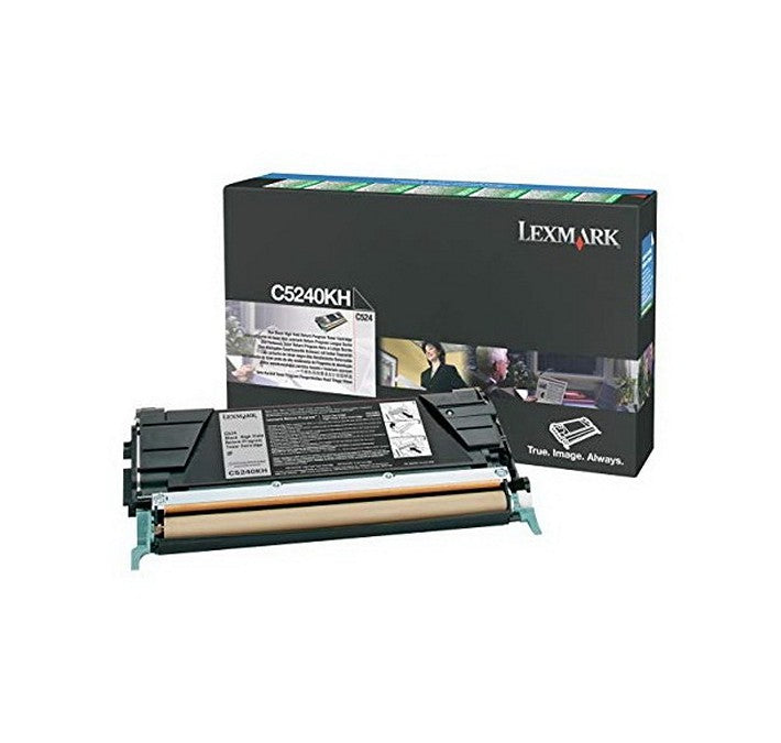 Cartouche de toner noir Lexmark C5240KH à haute capacité pour imprimante Lexmark C524