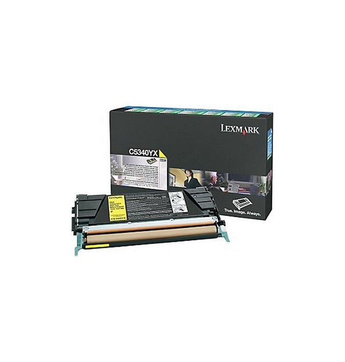 Cartouche de toner jaune Lexmark C5342YX à extra haute capacité pour imprimante Lexmark C534