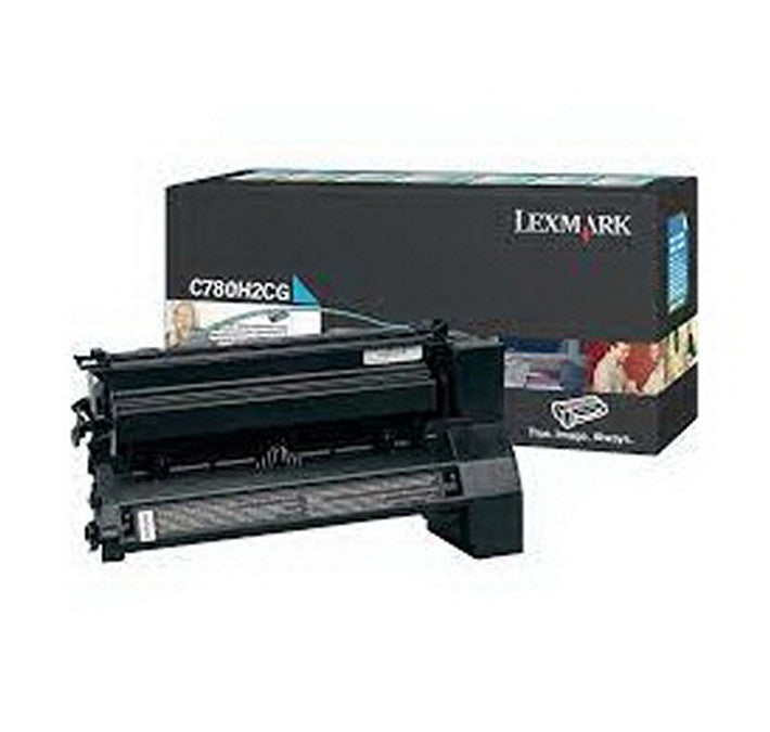 Cartouche de toner cyan Lexmark C780H2CG à haute capacité pour imprimante Lexmark C780 et C782