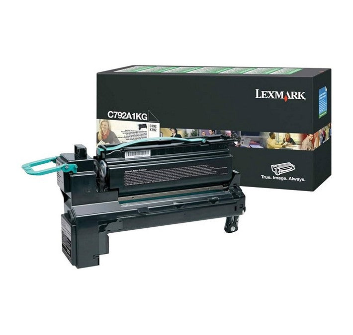 Cartouche de toner noir Lexmark C792A1KG pour imprimante Lexmark C792 et X792