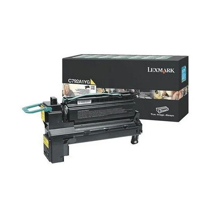 Cartouche de toner jaune Lexmark C792A1YG pour imprimante Lexmark C792 et X792