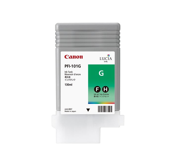 Cartouche d'encre vert Canon PFI-101 de 130 ml pour imprimante Canon imagePROGRAF iFP5000