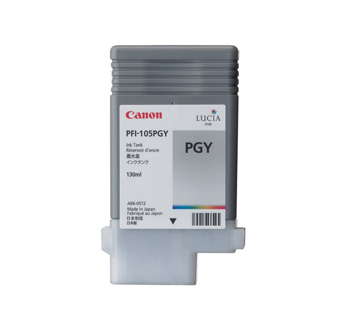 Cartouche d'encre gris photo Canon PFI-105 de 130 ml pour imprimante Canon imagePROGRAF iPF6300 (3010B001)