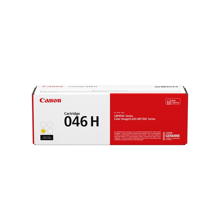 Cartouche de toner jaune Canon 046H à haute capacité pour imprimante Canon i-SENSYS LBP650C et MF730C