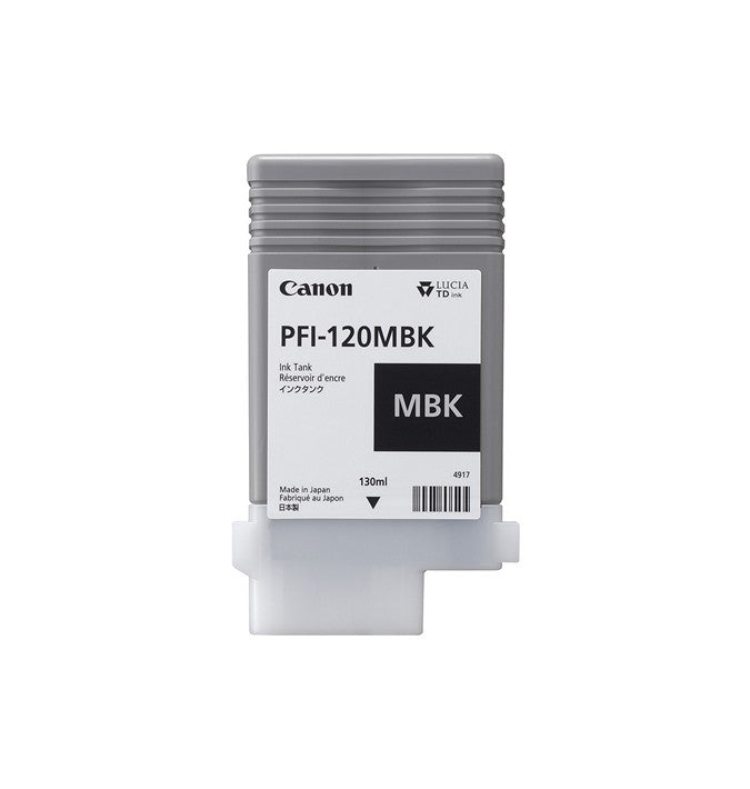 Cartouche d'encre noir mat Canon PFI-120 de 130 ml pour imprimante Canon imagePROGRAF TM-200