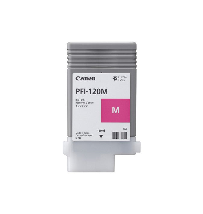 Cartouche d'encre magenta Canon PFI-120 de 130 ml pour imprimante Canon imagePROGRAF TM-200