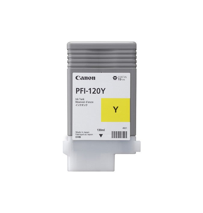 Cartouche d'encre jaune Canon PFI-120 de 130 ml pour imprimante Canon imagePROGRAF TM-200