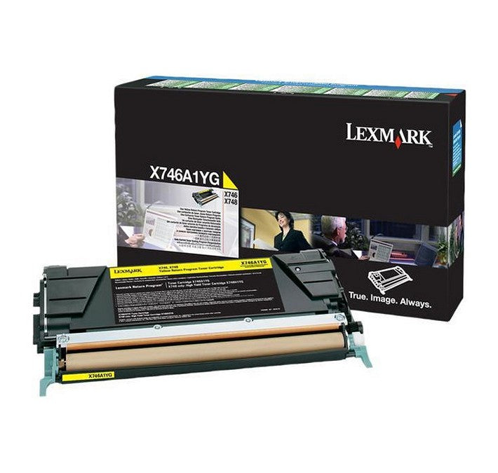 Cartouche de toner jaune Lexmark X746A2YG pour imprimante Lexmark X746 et X748