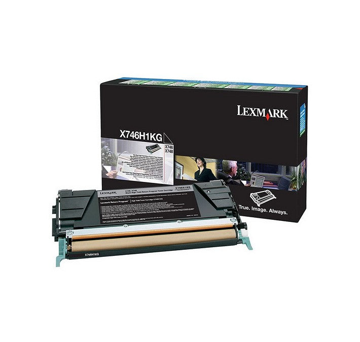 Cartouche de toner noir Lexmark X746H1KG à haute capacité pour imprimante Lexmark X746 et X748