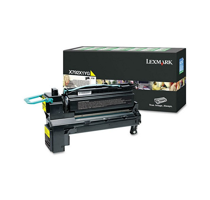 Cartouche de toner jaune Lexmark X792X2YG à extra haute capacité pour imprimante Lexmark X792