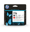 Tête d'impression DesignJet HP 774 noir mat et rouge chromatique authentique