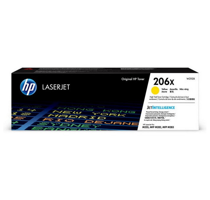 Cartouche de toner LaserJet HP 206X jaune authentique à haute capacité