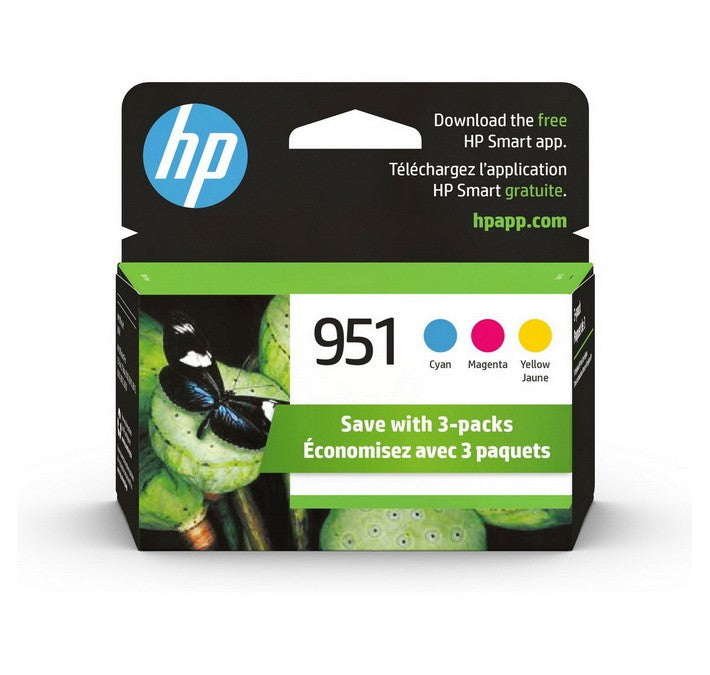 Ensemble de 3 cartouches d'encre HP 951 cyan